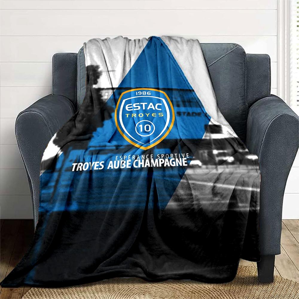 Troyes AC Print Flannel Blanket High Quality Warm Comfortable Cover for All Seasons Perfect for Gifts Home Decor