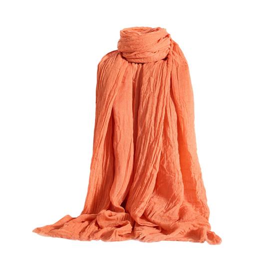 Женский шарф-шаль однотонный мягкий тканевый шарф тонкая дышащая шаль универсальный зимний уличный аксессуар