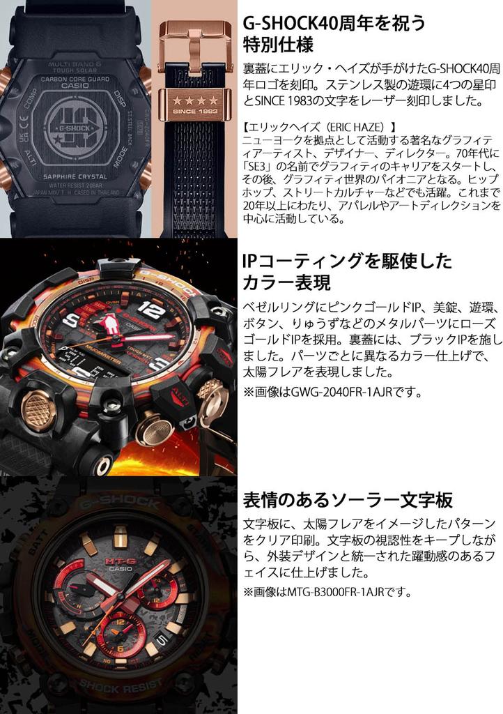 Casio G-Shock GWG-2040FR-1AJR 40-летие Flare Red