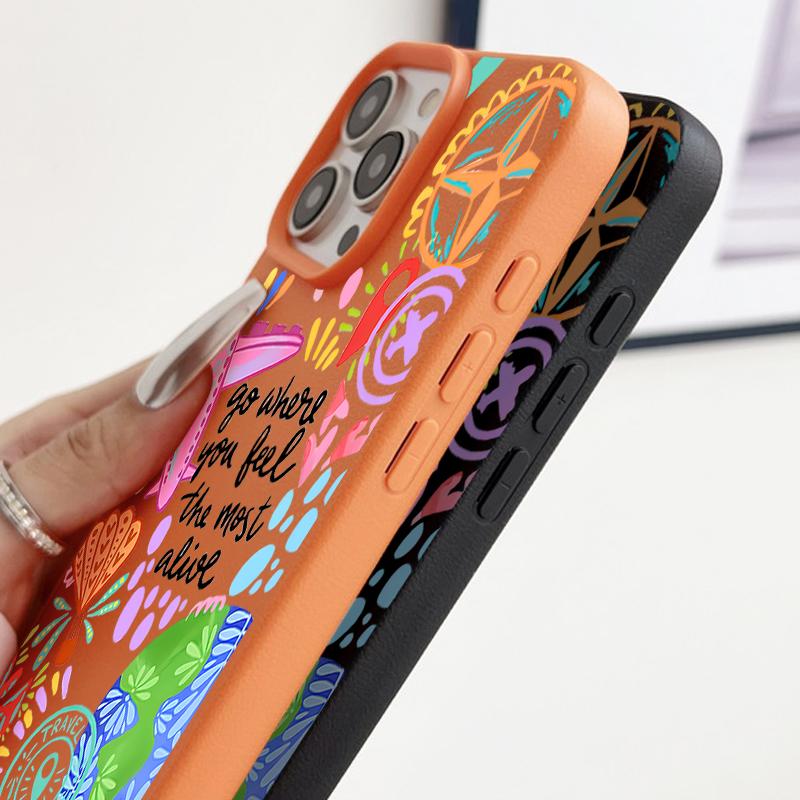 Чехол с мультяшным узором Огненный Шар для iPhone 17 Pro Max iPhone 16 Pro Max 15 14 13 12 11 16E Air Люксовая Силиконовая Крышка с Текстурой Кожи