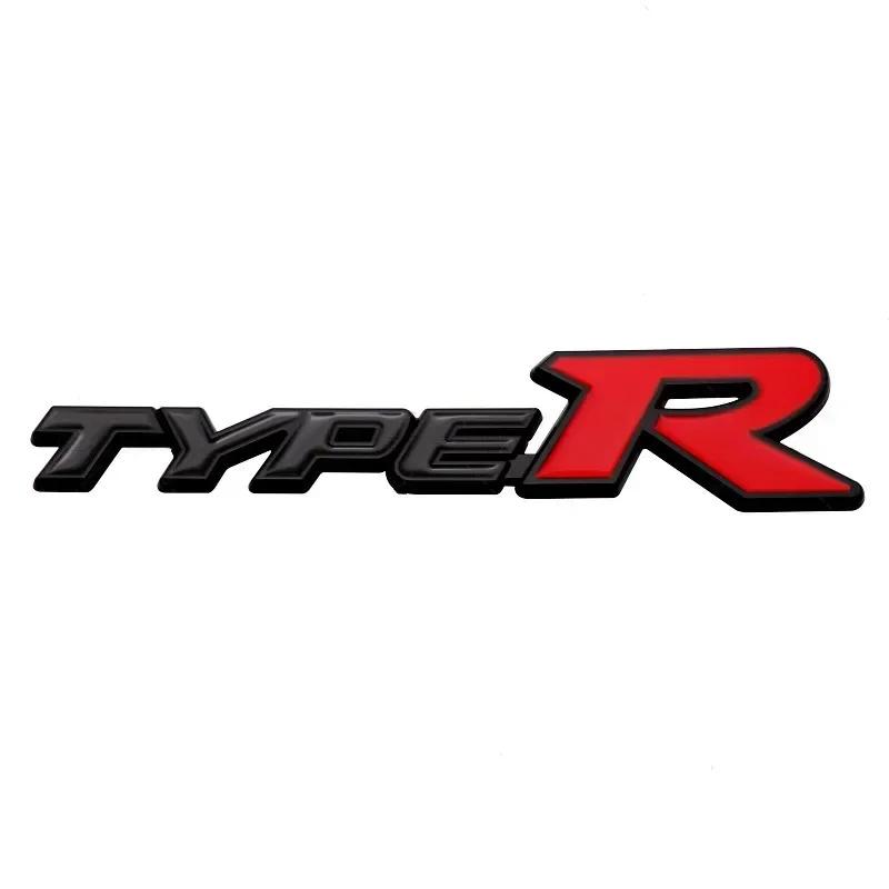 3D Металлическая эмблема Type R для решетки радиатора, значок на крышку багажника, наклейки для Honda Civic TYPER CRV HRV Accord Fit, Автоаксессуары