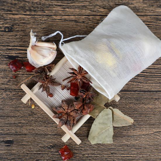 10/20 шт. многоразовых мешочков для специй с завязкой, мешочки из натуральной хлопковой ткани для фильтрования чая, трав, супа, многоразовые чайные пакетики, прочные мешочки из марли