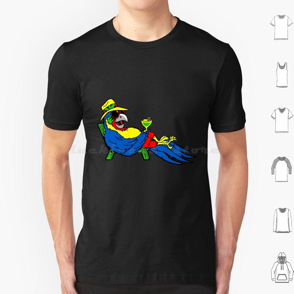 Parrot Nyelonjor T Shirt 6xl Cotton Cool Tee Jimmy Buffett Beach Parrothead Margaritaville Buffett Parrot Surfing Pirate