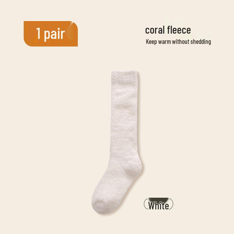 Женские зимние удобные плюшевые носки средней длины — толстые, не линяют, идеально подходят для дома или сна