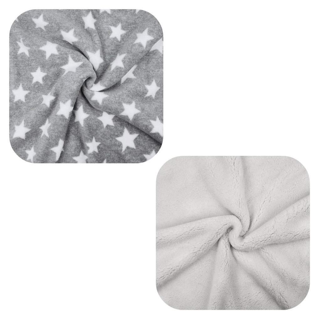 CREDIBLE Детский халат, Милый пеленальный кокон со звездным принтом и детский нагрудник, набор из 6 штук для малышей с оригинальной продукцией (Серый, Комплект для мальчиков) BM0241