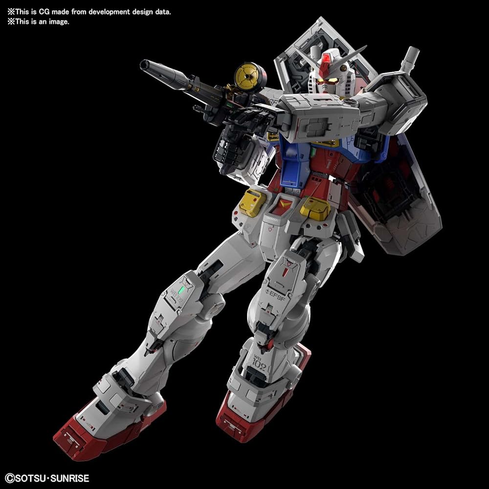Пластиковая модель Gundam RX-78-2 в масштабе 1/60 серии PG Unleashed, с цветовой кодировкой