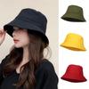 Female Hat Fisherman Hat Big Brim Casual Retro Unisex Solid