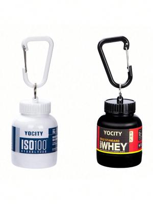 1 шт. Мини-портативные бутылки для протеинового порошка с брелоком для ключей, воронка для здоровья, бутылка для лекарств, маленькая чашка для воды, для хранения на открытом воздухе и для занятий спортом