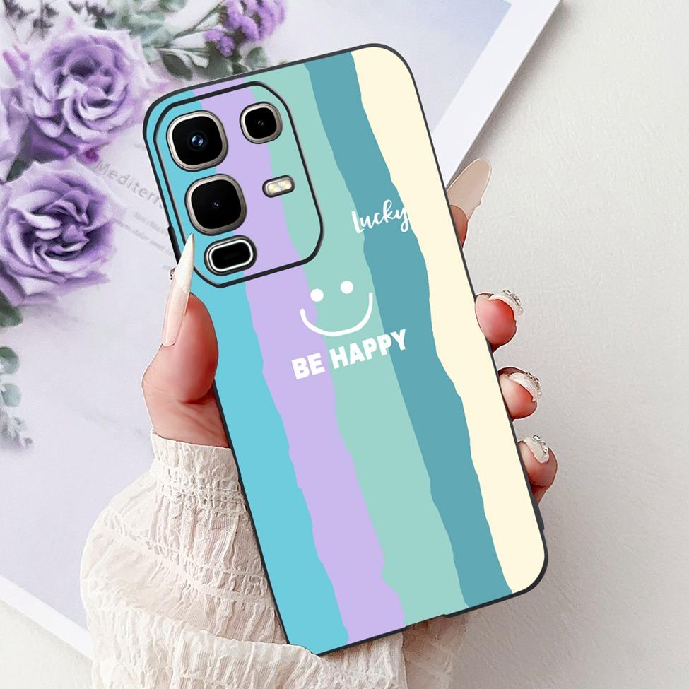 For Infinix Note 50s X6870 Back Cover For Infinix Note 50s 5G Case Silicone Fashion Luxury Flowers Cute Cat Funny Painted Bumper