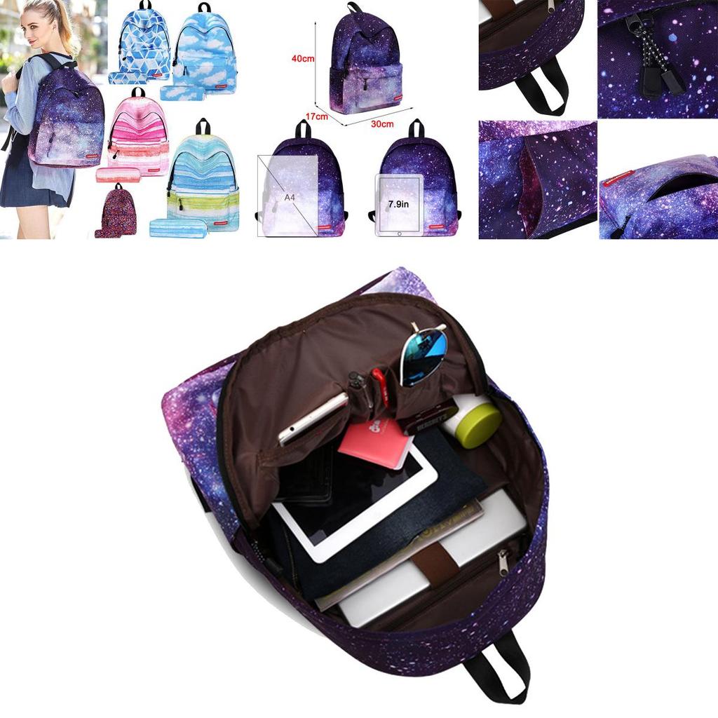 Stylish And Spacious Women Girl Galaxy Starry Backpack For School And Travel