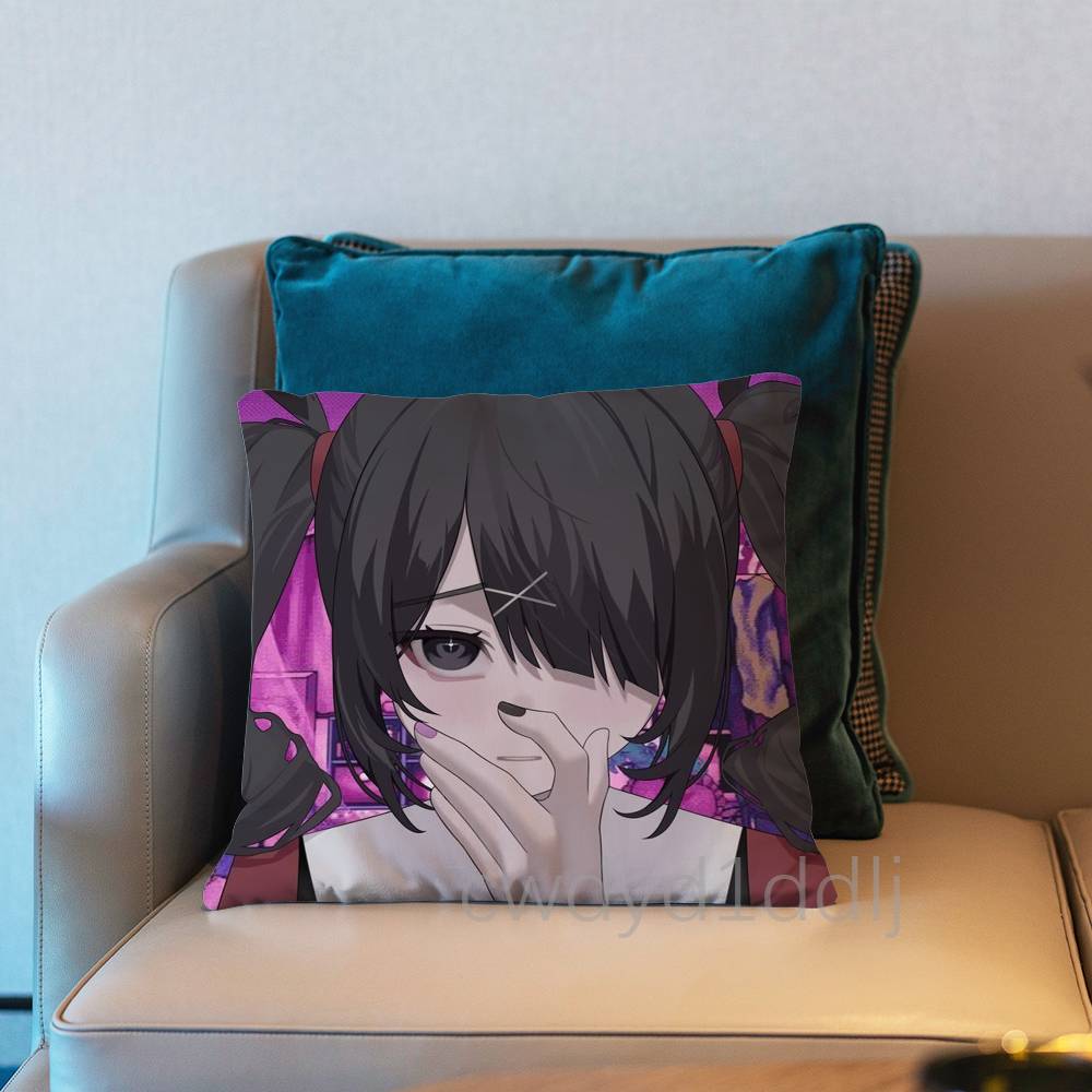 A-Ame Chan Needy Streamer Overload Pillow Case Short Plush Sofa Decorative Gift Home Double-Sided Printing Cushio