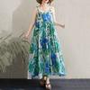 Sleeveless Strap Plus Size Cotton Vintage Floral New In Dresses for Women Casual Loose Long Summer Dress