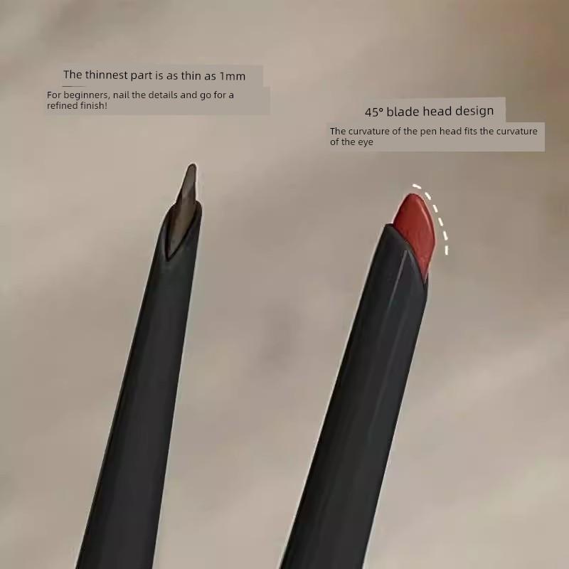 [В том же стиле, что и Лю Ифэй] Гелевая подводка-карандаш для глаз "Лисий глаз", Не размазывающаяся, Водостойкая, Устойчивая к поту, Стойкая кремовая, для начинающих