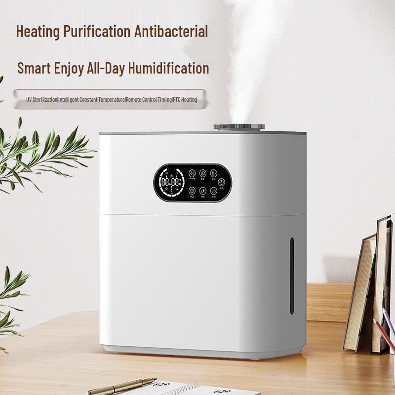 Heated Ultrasonic Humidifier: Large Capacity, Silent, WiFi-Enabled Aromatherapy Machine for Home and Office