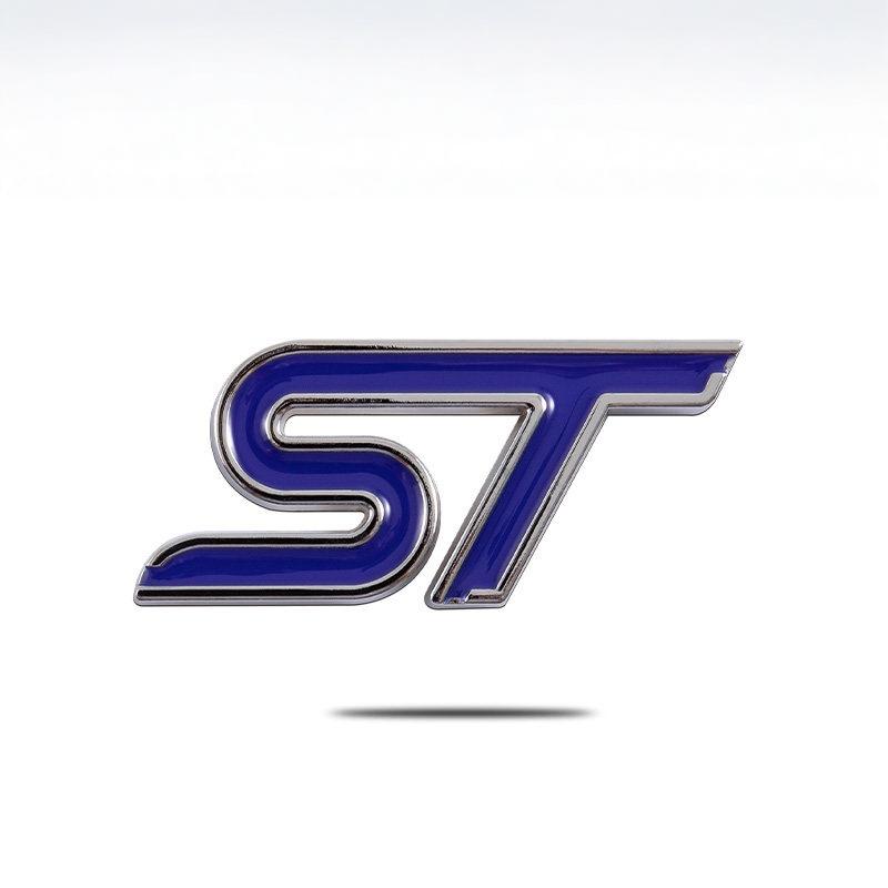 3D Metal ST Badge Decal Car Body Emblem Rear Trunk Sticker for Ford Everest Fiesta Focus Mondeo Ranger Mustang Transit Explorer