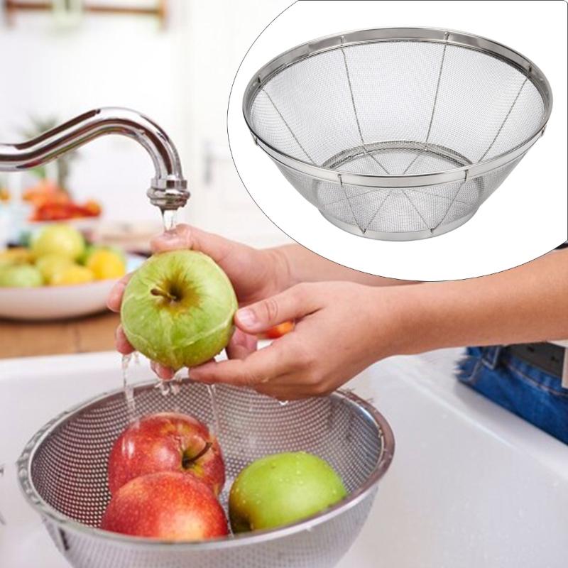 Professional Kitchen Sieves With Extra Fine Mesh Rice Strainer Stainless Steel Colander For Straining Grains Fruit