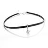 Black Leather Rope Necklace Women'S Clavicle Chain Personality Sexy Neck Strap Choker Neck Jewelry Pendant Net Red Hipster