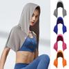 Quick Dry Cooling Hoodie Towel Solid Color UV Protection Breathable Sweat Absorbent Sports Running Hood Towel