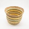 Seagrass & Straw Vase Shaped Baskets – Natural Yellow & Green – Set of 3