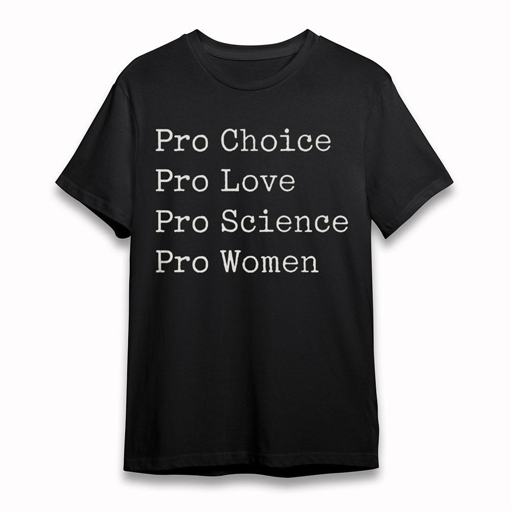 Women's Classic T-Shirt Mens Womens Tees Top Pro Choice Motto Graphic Tee Short Oversize Cotton Black