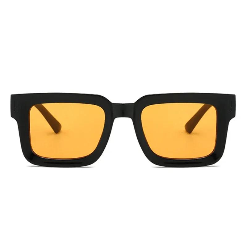 Элегантные квадратные солнцезащитные очки Женские Мужские Повседневные Солнцезащитные очки Женские Мужские Модные Зеркальные Винтажные Для улицы Очки от солнца