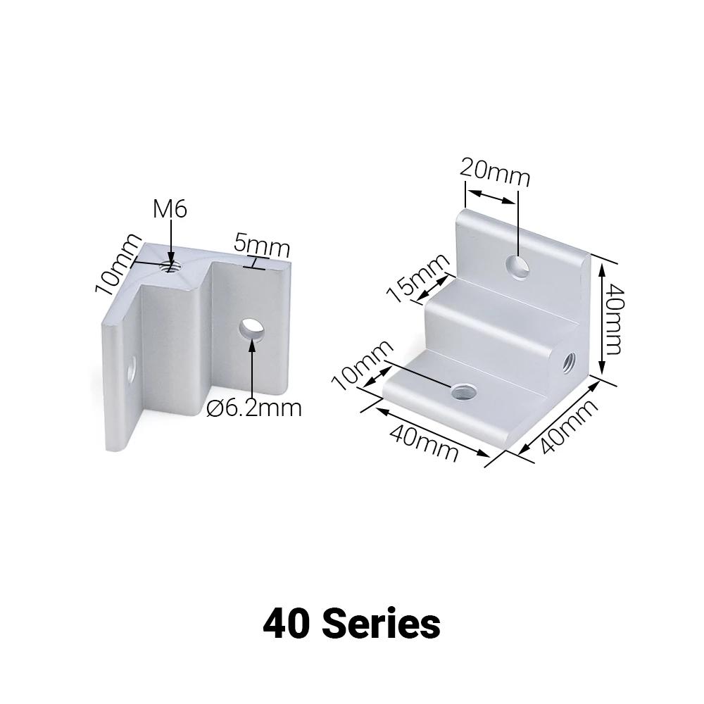 1PC Aluminum Profile Corner Code Anchor Wheel Connector Right-angle Extrusion Foot Pad Mounting Bracket for 20/30 Alu Profiles