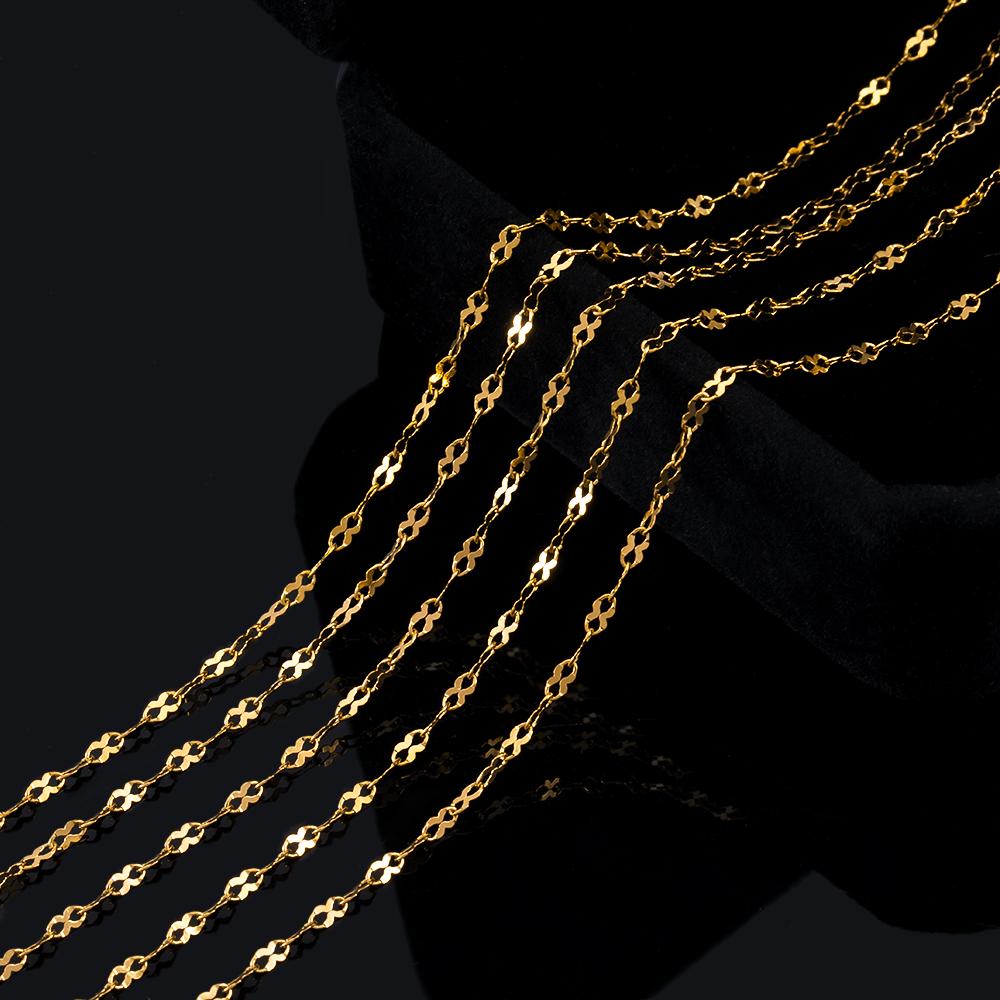 1Meter Fahsion Necklace Chain Stainless Steel 8 Shape Cross Double Loop Link Chain DIY Handmade Bracelet Material Jewelry Making