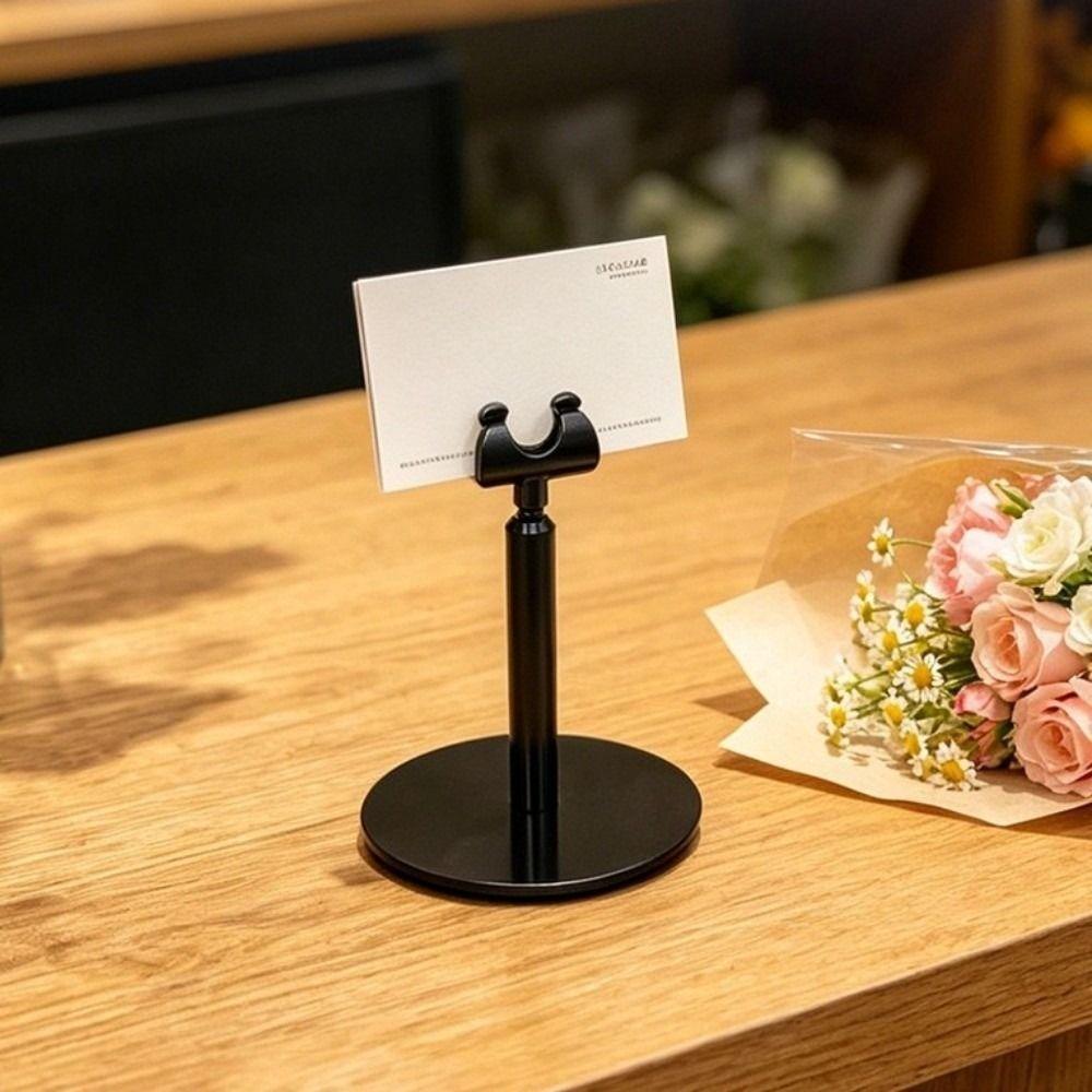 Metal Table Card Clip Stand Telescopic Name Note Photo Display Stand Place Card Holder Party Decor