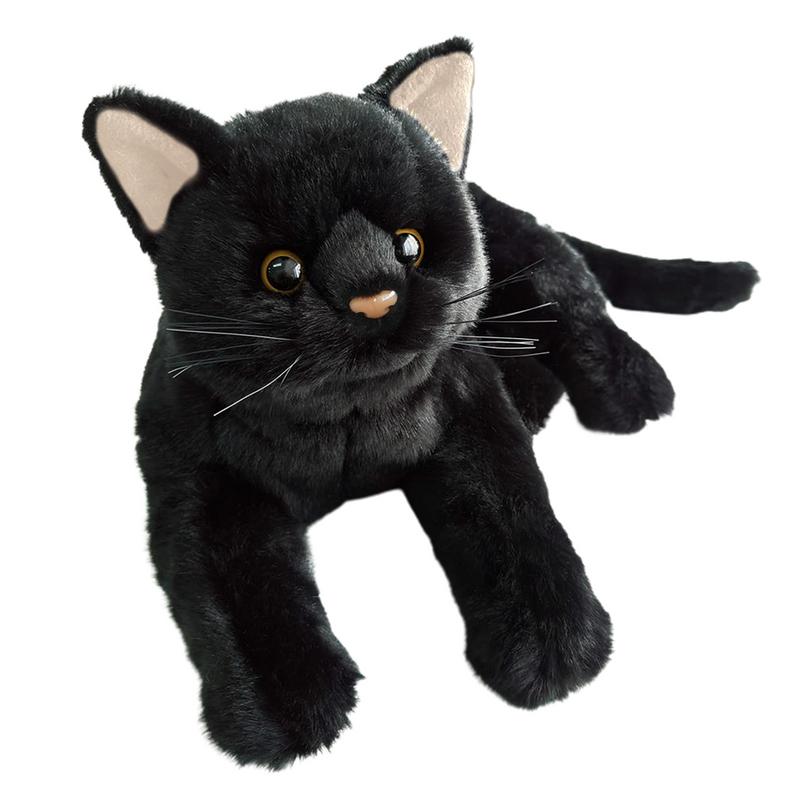 Плюшевая игрушка Черный кот Набитое животное Кукла Черный котенок Подушка Мальчики Девочки Мягкие игрушки Детские подарки на день рождения Милая плюшевая игрушка