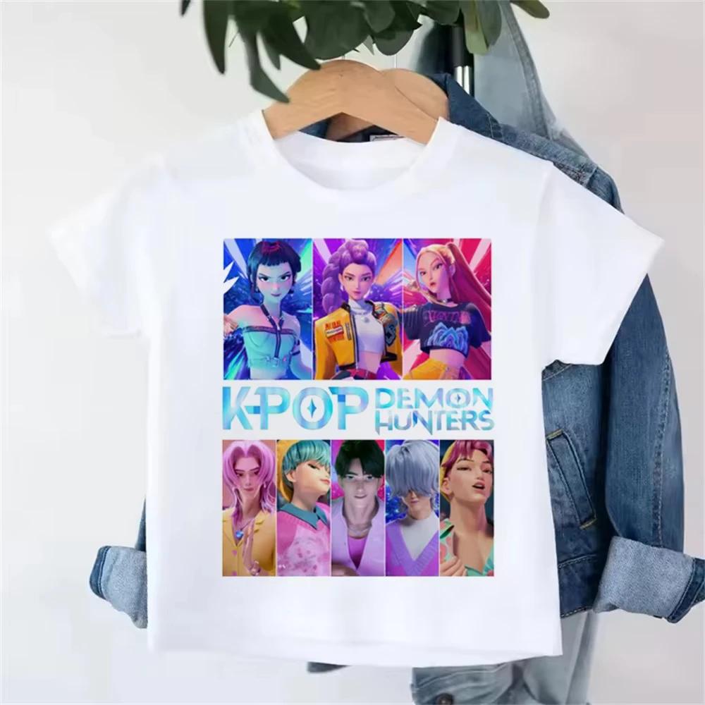 Аниме Дерпи Тигр K-pop Охотники на демонов Футболка для детей, младенцев, девочек, мужчин, женщин, футболка с милым мультяшным принтом тигра, одежда из горячего фильма, мягкая