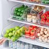 3 шт. Прозрачный органайзер для холодильника, коробка, большой вместимости, органайзер для холодильника, контейнер, хранение в кладовой