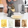 Rotating Cheese Grater/Shredder with Handle, Handheld Round Mandolin, Vegetable Slicer, Carrot Shredder, Nut Grinder with 3 Replaceable Stainless Stee