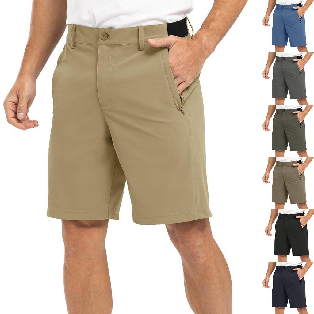 Мужские Шорты для Гольфа в Стиле Business Casual, Эластичные, Легкие, Спортивные, с Карманами, для Работы и Активного Отдыха на Открытом Воздухе