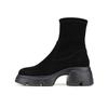 Barbara Suede Lambskin Stretch Ankle Boots Black Bbi830bk