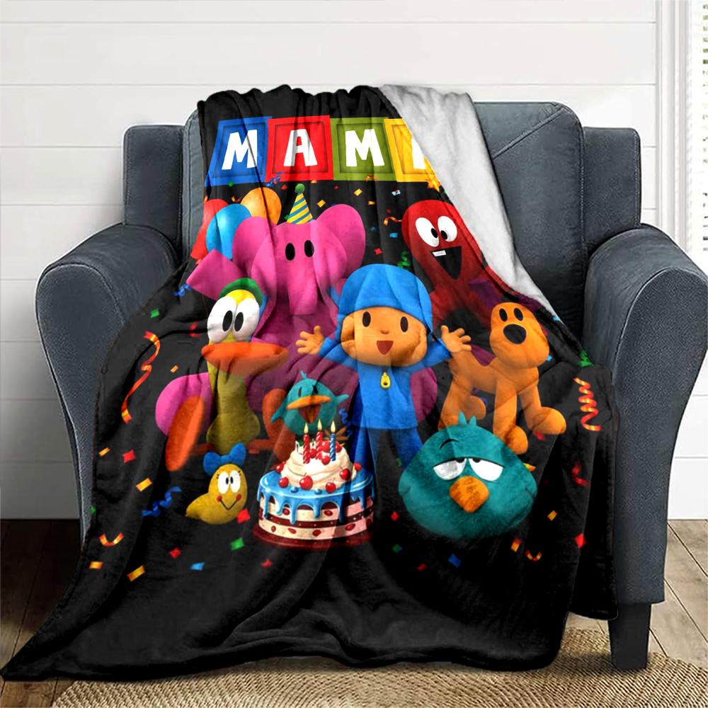Pocoyo Blanket Ultra-Soft Suitable for Livingroom Sofa Bedding for All Occasions Warmthful Decor Gifts For Family Or Friends
