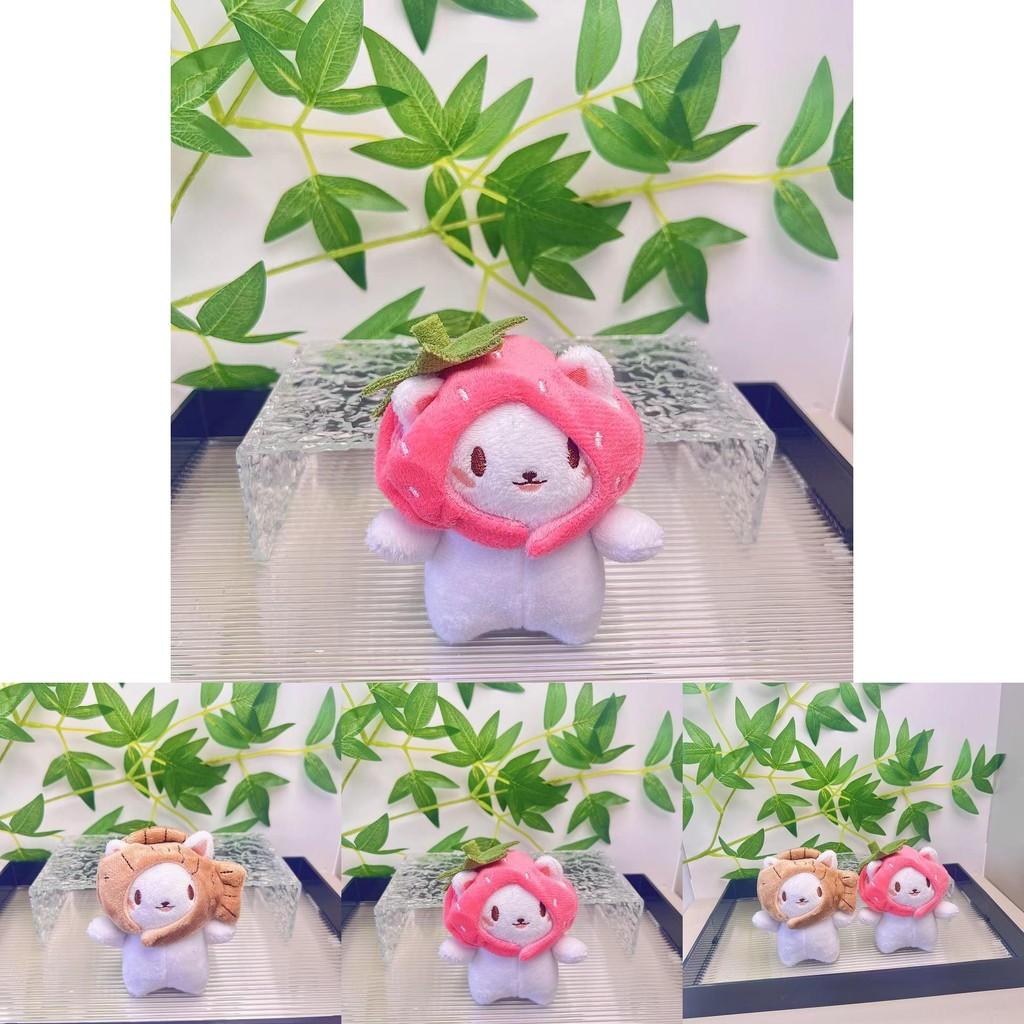 Adorable Cute Cat Fish Plush Toy Headset Keychain Soft Pp Cotton Doll Accessory