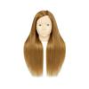 Mannequin Head with Real Hair Hairdresser Braiding Hair Styling Training Manikin Cosmetology Doll Head Brown Golden Hairdressing Makeup Practice Head