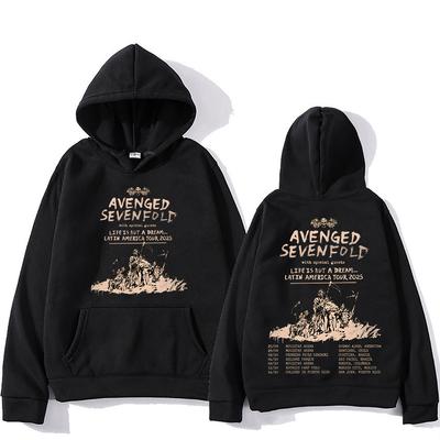 Худи Avenged Sevenfold Толстовки Тур по Латинской Америке Avenged Sevenfold Оригинальная одежда Женская Мужская Свободный пуловер