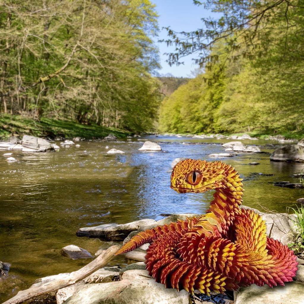 3D-печатные светящиеся радужные трансграничные поделки украшения подарок креативные ручные 3D-печатные украшения для автомобиля в виде змеи