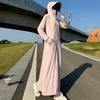 Summer 1011 New Sun Protection Shirt Women's Long Dress, Full Outdoor Breathable UV Protection Sun Protection Dress, Waist-Cinching