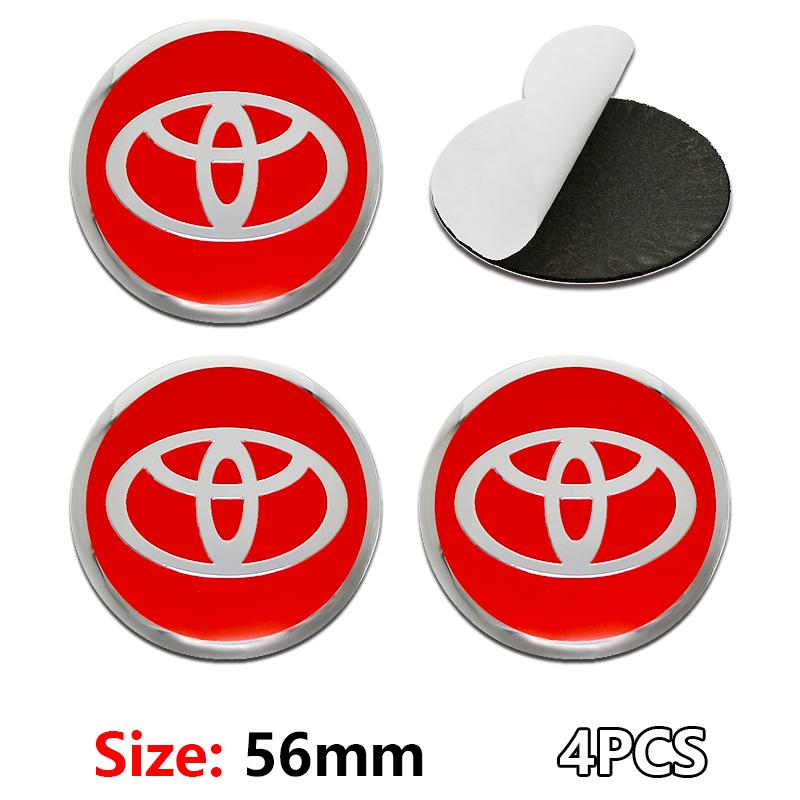 Toyota 56MM Колпачок ступицы колеса автомобиля Алюминиевые металлические наклейки с логотипом Для Rav4 Corolla Camry Aqua Yaris Cross Auris TRD Prius Chr GR