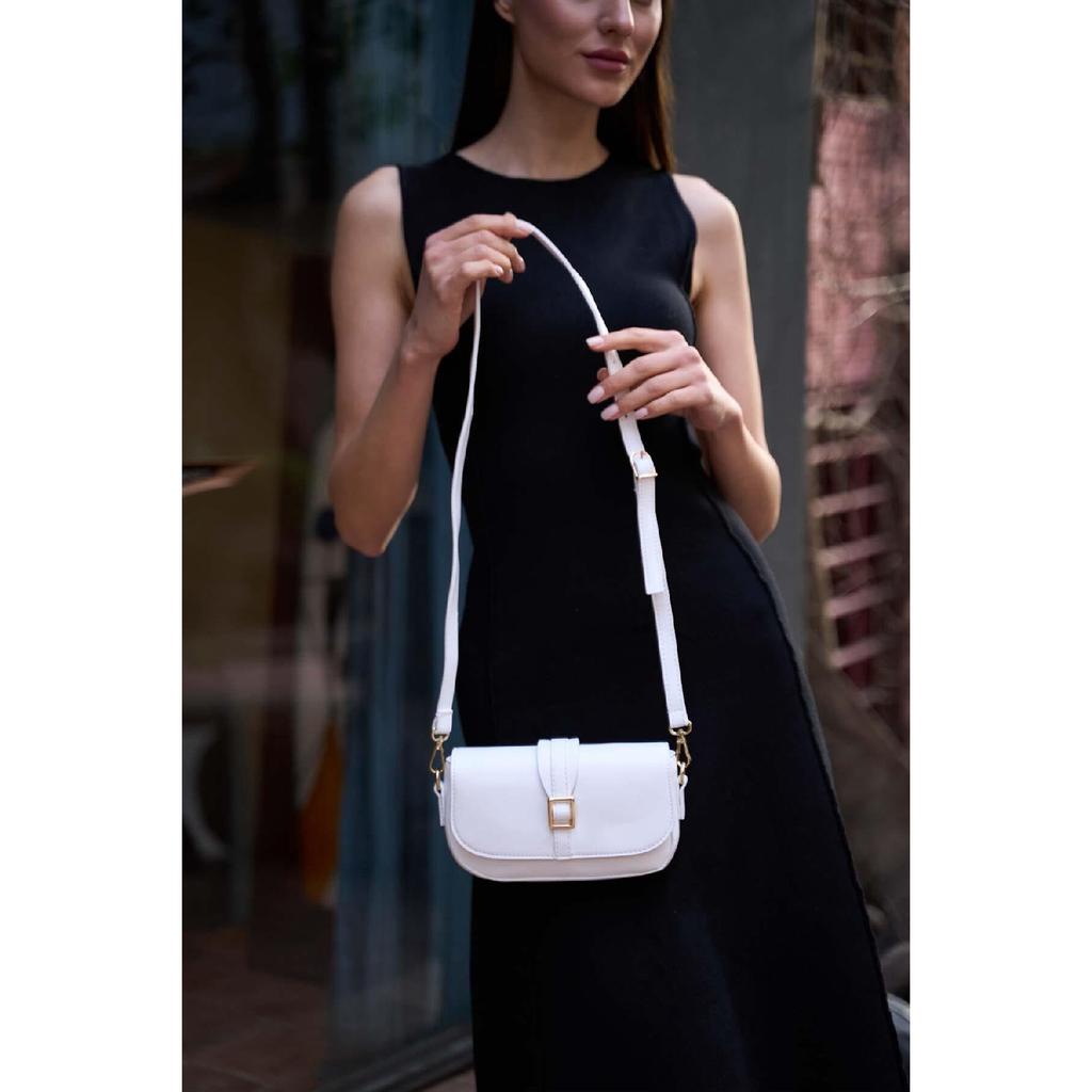 Black Women's Buckle Crossbody Bag