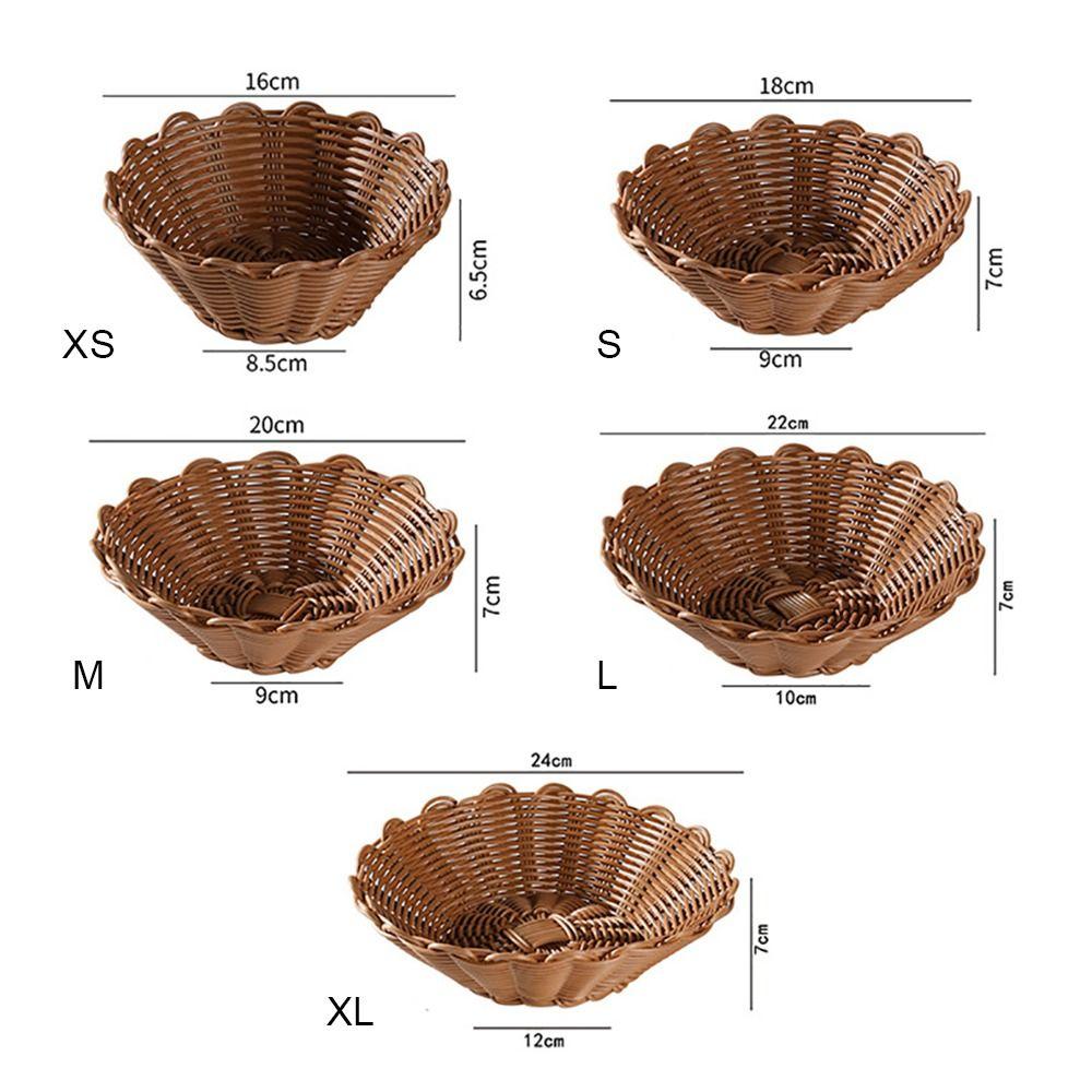 Round Display Platter Bread Fruit Kitchen Organization Basket Storage Basket  Home Shop Hotel