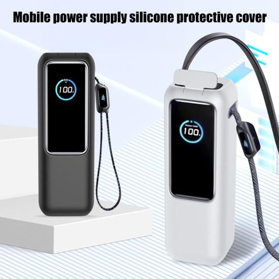 External Battery Protective Shell Silicone Portable Power Bank Protective Case Comfortable Grip Power Bank Cover