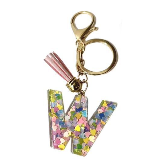 Красочный акриловый брелок с розовыми кистями, декор, буквенная чашка, кулон, брелок для ключей, украшение для бутылки с водой, подарок на день рождения
