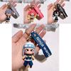Adorable Demon Slayer Keychain Couples Gift Plastic Key Ring For Bags And Cars