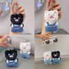 Plush Angry Cat Keychain With Denim Overalls For Anime Collectors And Gift Givers