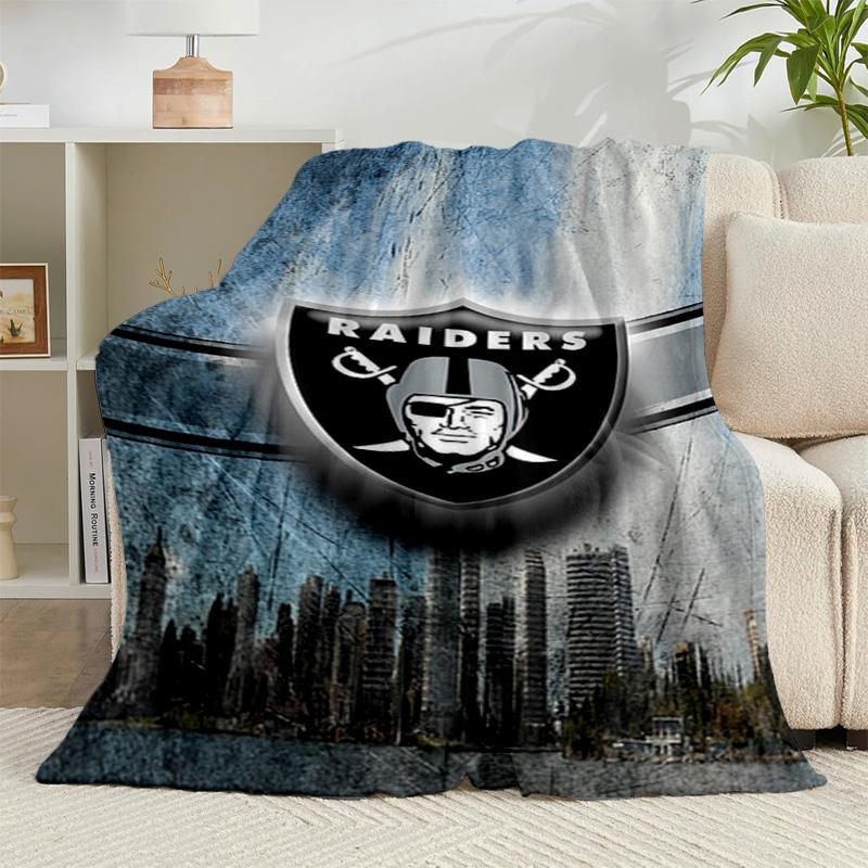 1PC Rai-ders Football Legacy Flannel Blanket Gift, Suitable for Both Men And Women, Soft Ideal for Beds And Sofa, Birthday Or Christmas Gift