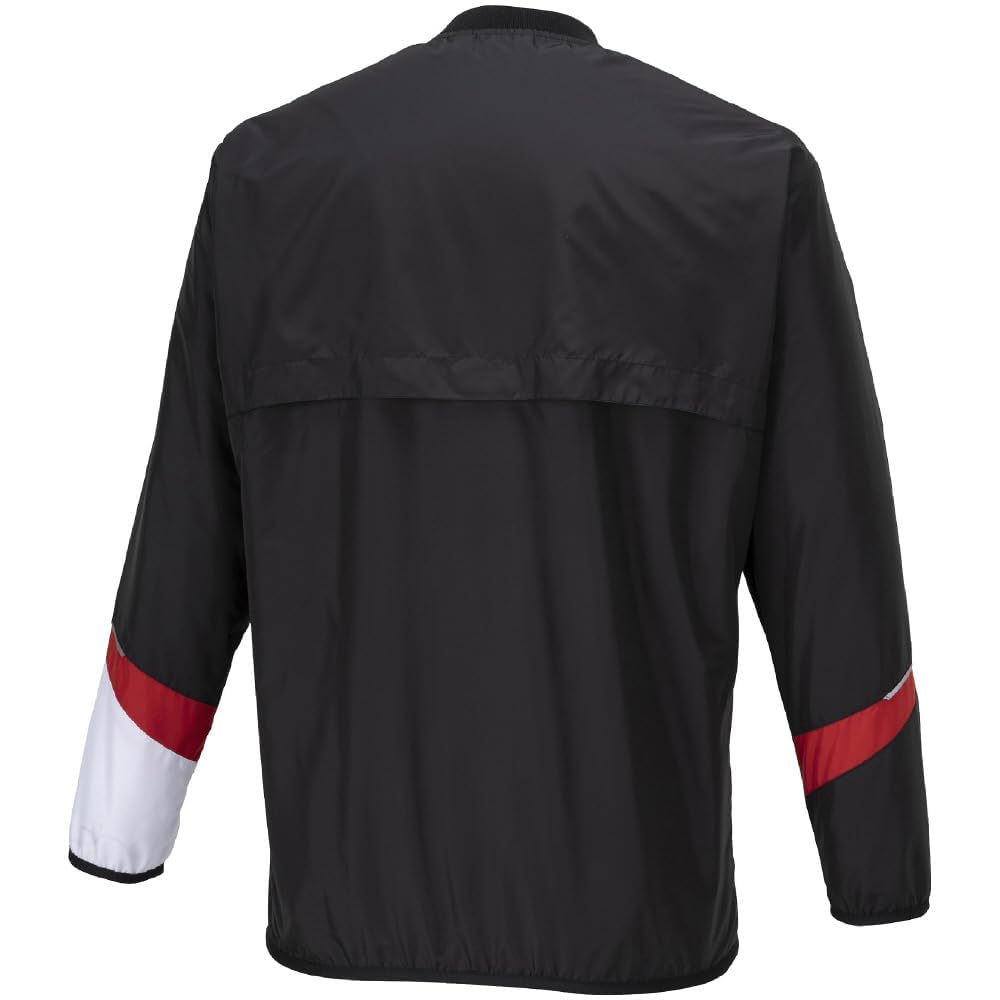 Tennis Wear Windbreaker Shirt Water Repellent Standard Silhouette Mesh Lining 62MEA504 Black X Red L [Mizuno]
