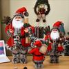 30/45/60cm Cute New Year Christmas Decorations Children's Gifts Santa Claus Doll Window Ornaments